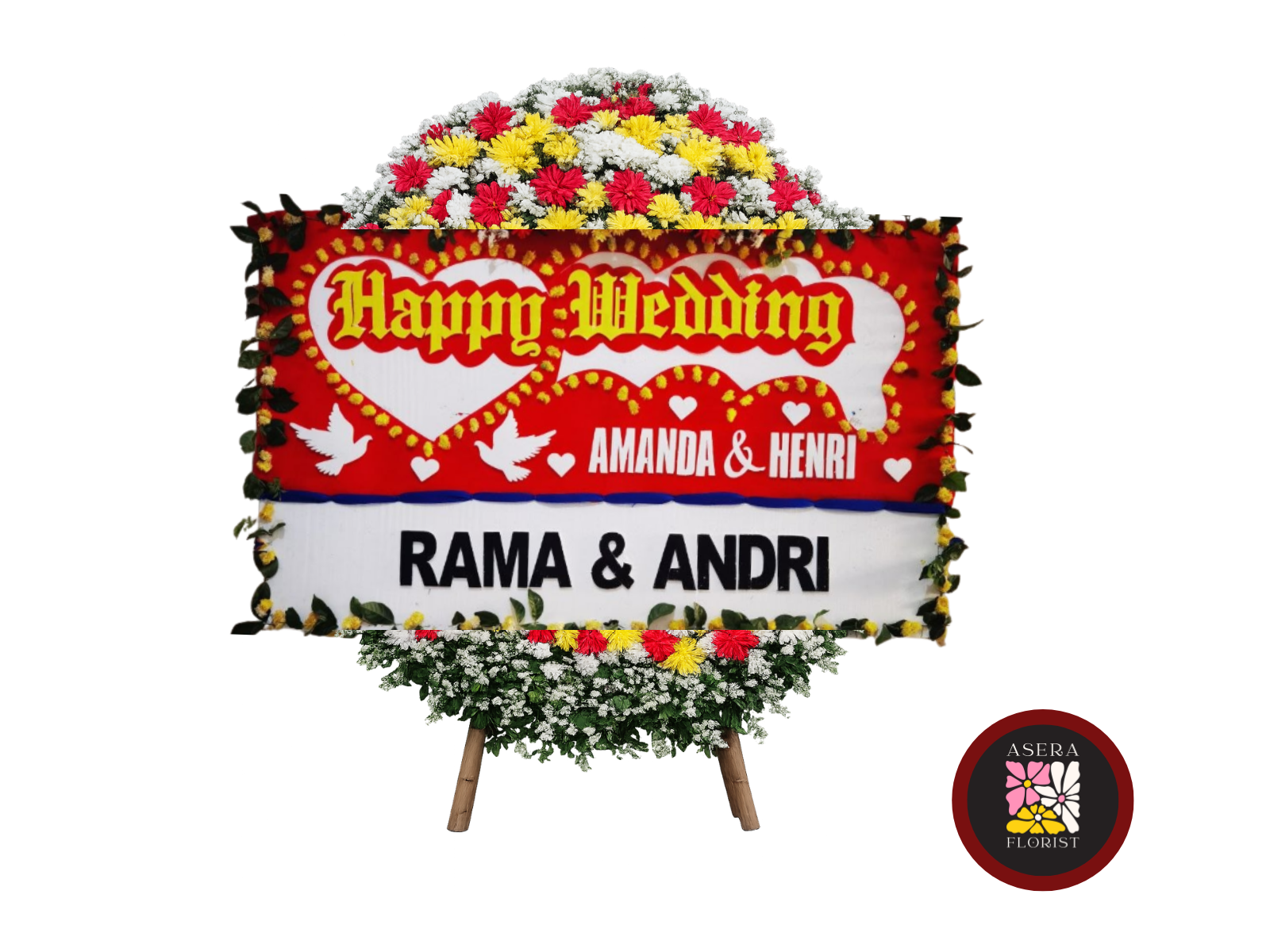 Bunga Papan Happy Wedding Standard